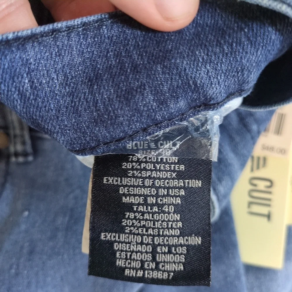 Blue Cult Mens‎ Distressed Slim Jeans Blue Black Size 40 NWT